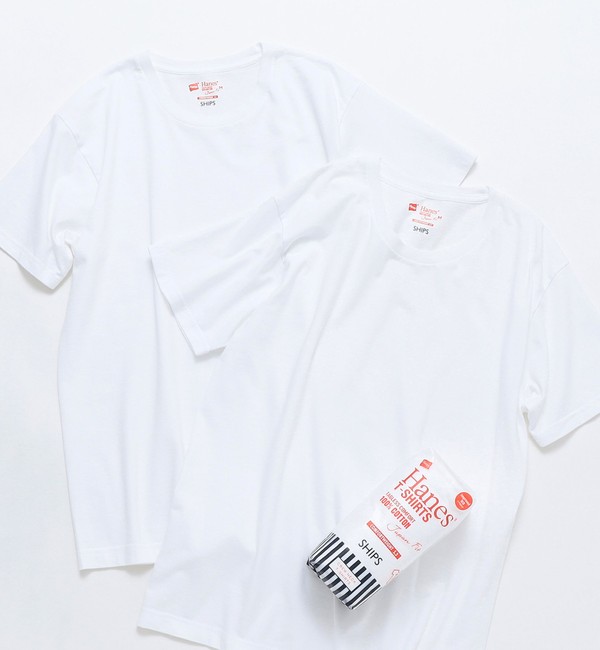 Hanes×SHIPS: 別注New Japan Fit Tシャツ （2枚組）|SHIPS(シップス)の