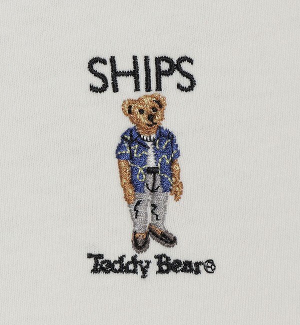 SHIPS Colors: Teddybear (R)×SHIPSロゴ コラボ プリント Tシャツ