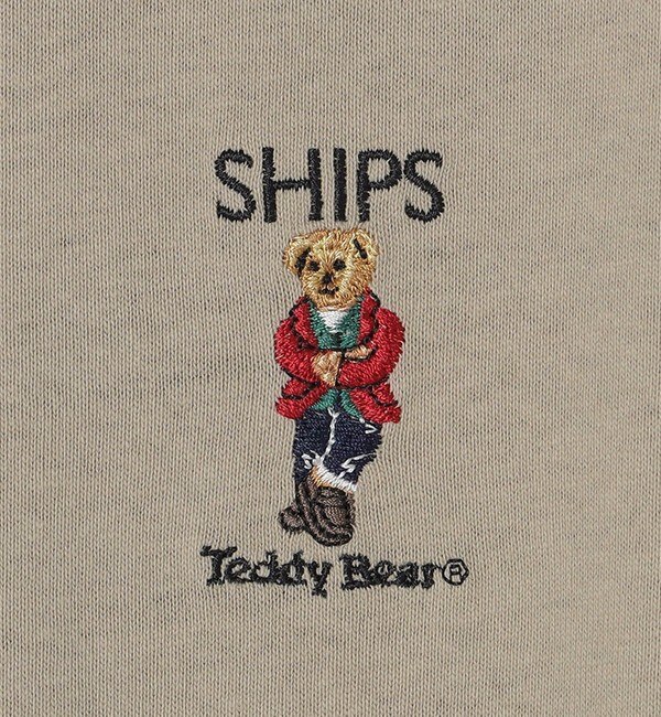 SHIPS Colors: Teddybear (R)×SHIPSロゴ コラボ プリント Tシャツ