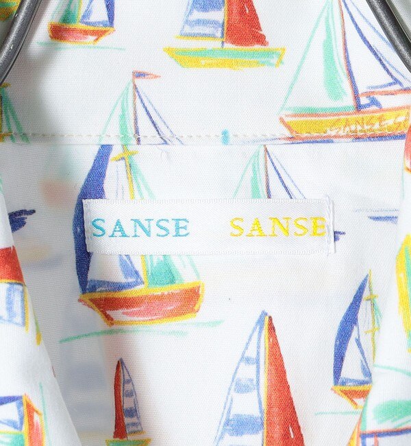SANSE SANSE: YOCCHAN ヨット プリント オープンカラーシャツ