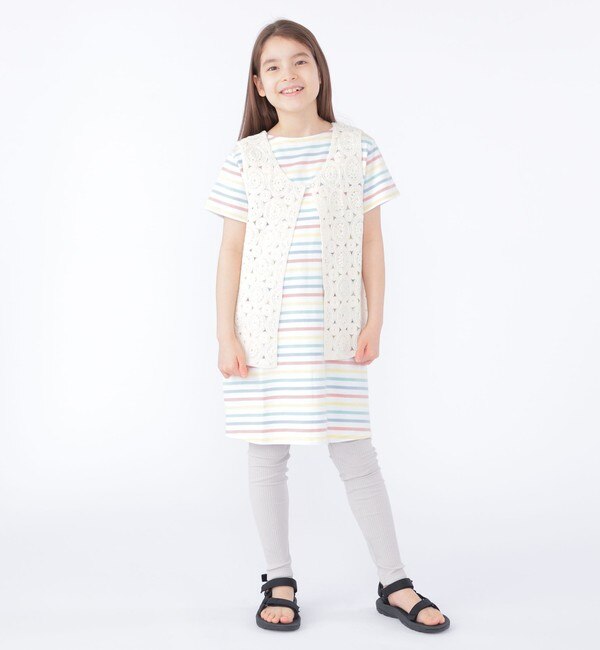 SHIPS KIDS:100～140cm / クロシェット レース ベスト|SHIPS(シップス