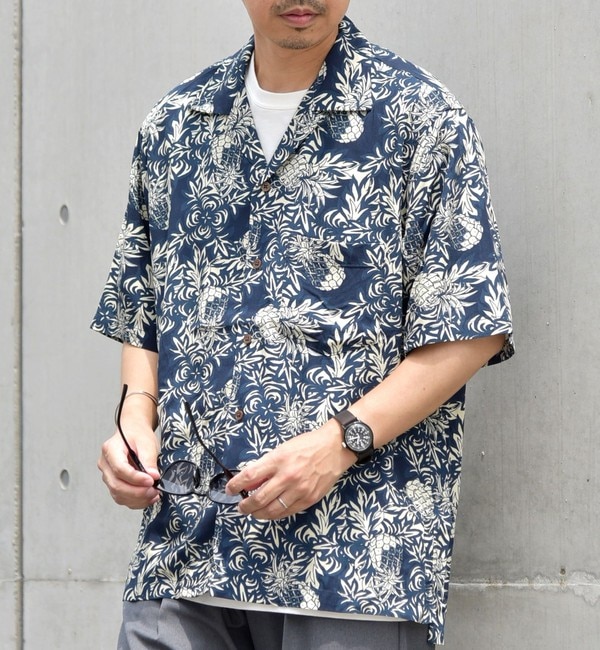 SHIPS any別注】HOOKANO: 〈手洗い可能〉 レーヨン アロハシャツ