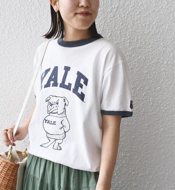 カレッジ ロゴ リンガー ショート スリーブ TEE◇|SHIPS(シップス)の