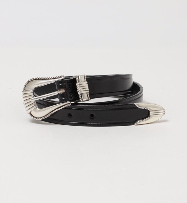 TORY LEATHER: 3PIECE SILVER BUCKLES ベルト