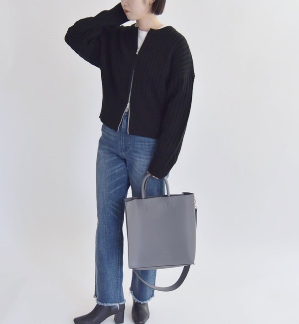 quaranciel:〈洗濯機可能〉ハンサム テーパード デニム パンツ