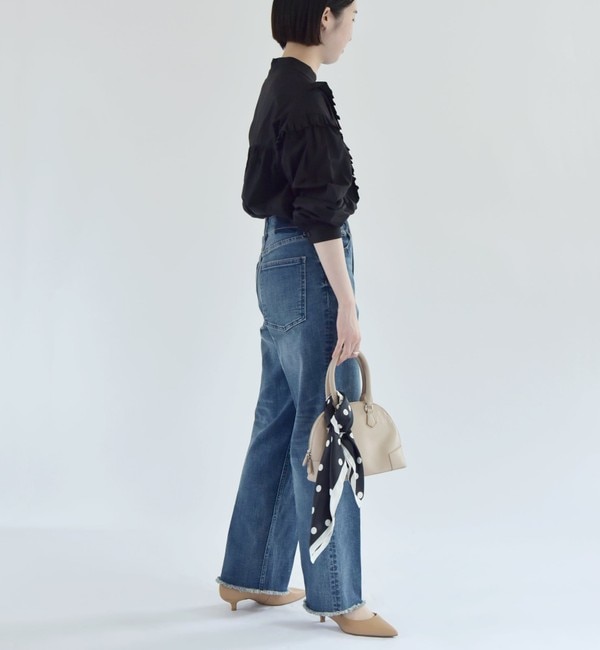 quaranciel:〈洗濯機可能〉ハンサム テーパード デニム パンツ