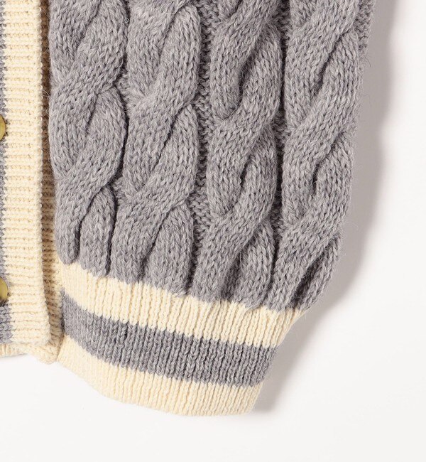 新品　Oldderby Knitwear: Vネック クリケット カーディガン
