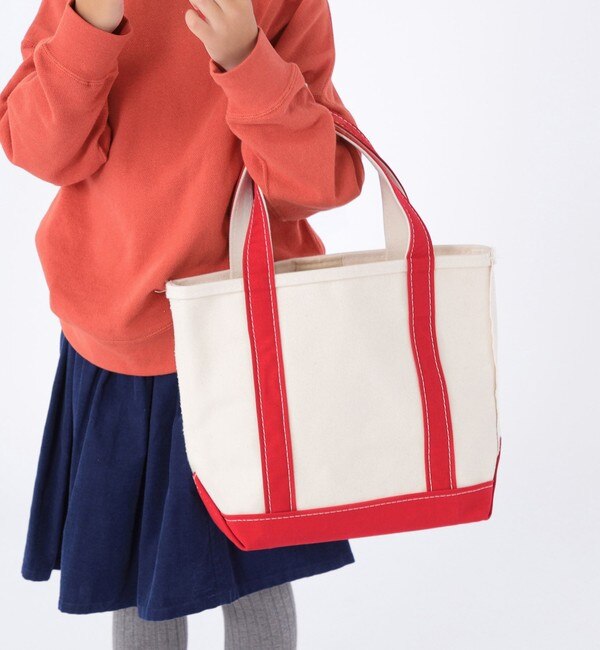 【LLビーン】boat and tote トートバッグ ネイビー×レッド