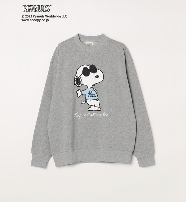 SHIPS any: SNOOPY コラボ ワンポイント バックプリント スウェット