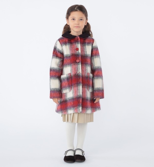 SHIPS KIDS:100～130cm / シャギー チェック コート|SHIPS(シップス)の