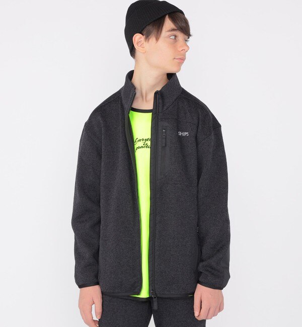 SHIPS KIDS:145～170cm / ニット フリース トラック ジャケット|SHIPS