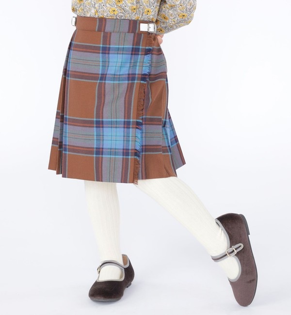 O'NEIL of DUBLIN:100～130cm / ウール チェック キルト スカート