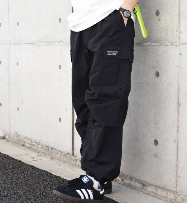 SHIPS any別注】 HINSON: ワイド ストレート ナイロン カーゴ SHIPS any別注】 HINSON: ワイド ストレート ナイロン カーゴ