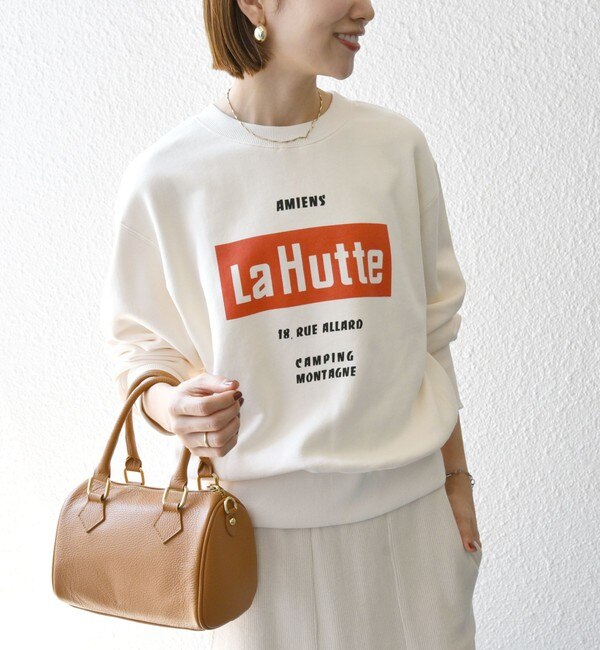 高級感 SHIPS any別注】La クルーネック Hutte:〈洗濯機可能〉裏起毛 トップス