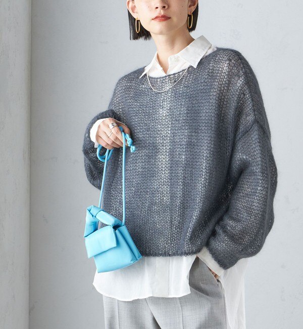モヘヤ メッシュ プルオーバー