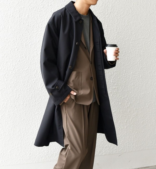 SHIPS（シップス）の「SHIPS: スーパー140'S 100%WOOL メルトン スタンドカラー コート（ステンカラーコート）」 - WEAR