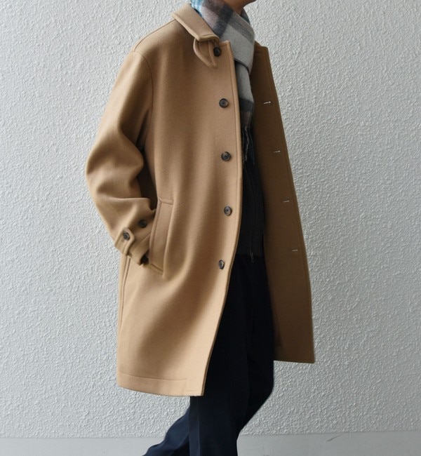 モテ系メンズファッション|【シップス/SHIPS】 SHIPS any: PURE WOOL MELTON ステンカラー コート ◇