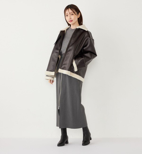 セール】 SHIPS Colors: フェイクムートン コート （その他アウター）｜SHIPS for women / シップスウィメン  ファッション通販 タカシマヤファッションスクエア