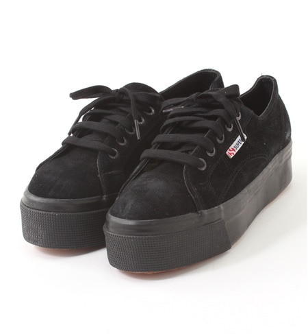 SUPERGA:スエードプラットフォームスニーカー