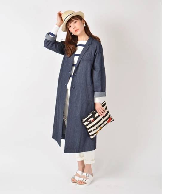 【カージュ/Khaju】 Khaju: デニムチェスターコート■ [送料無料]