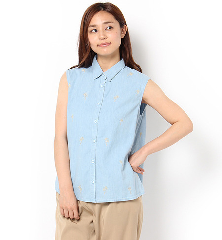 【カージュ/Khaju】 Khaju:パームノースリーブシャツ [送料無料]