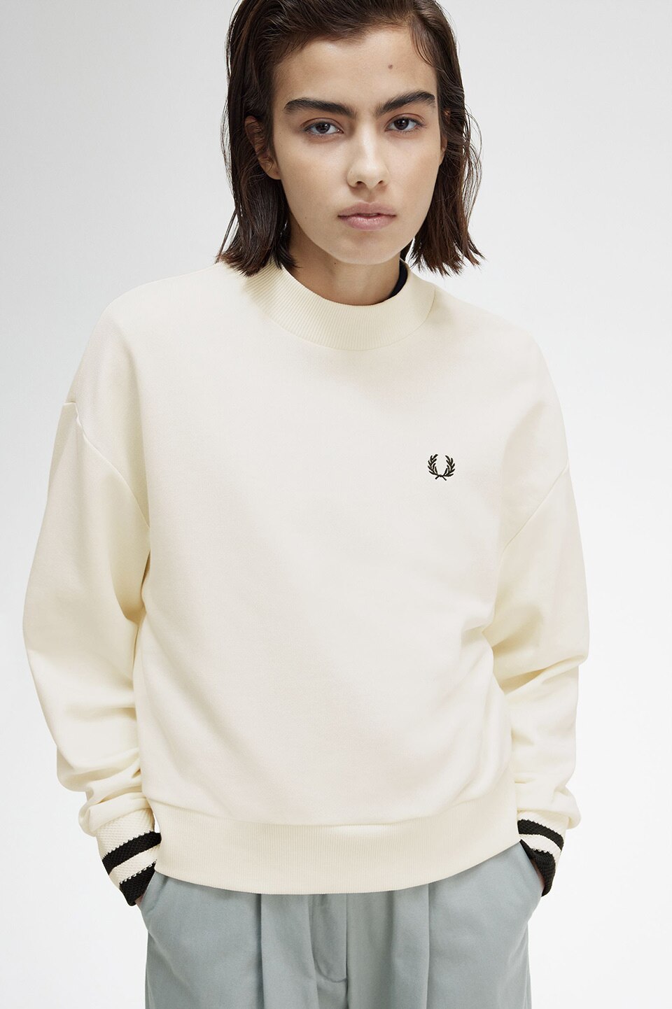 Knitted Trim Sweatshirt|FRED PERRY(フレッドペリー)の通販｜アイルミネ