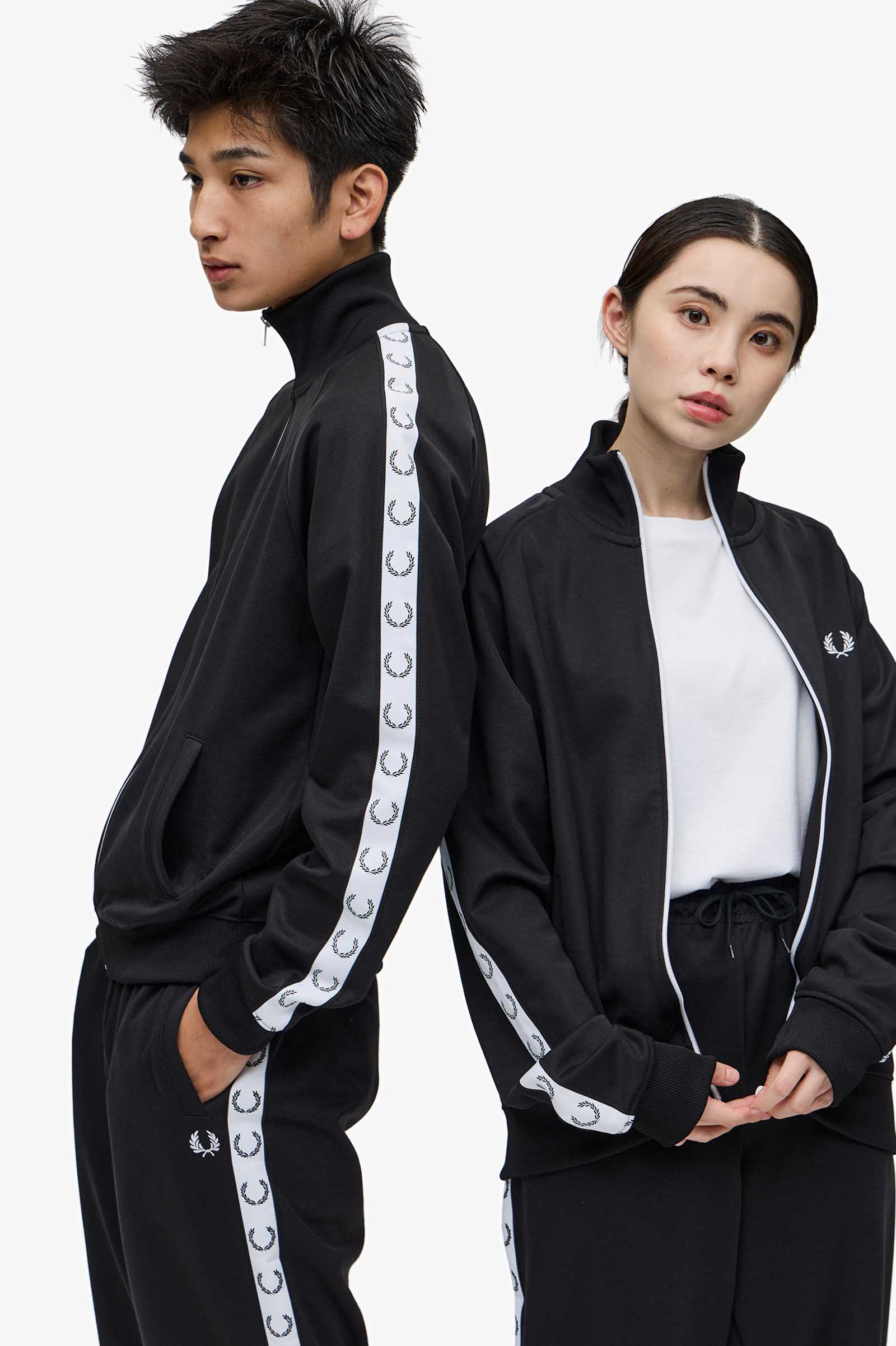 FRED PERRY trackjacket black トラックジャケットメンズ - omegasoft