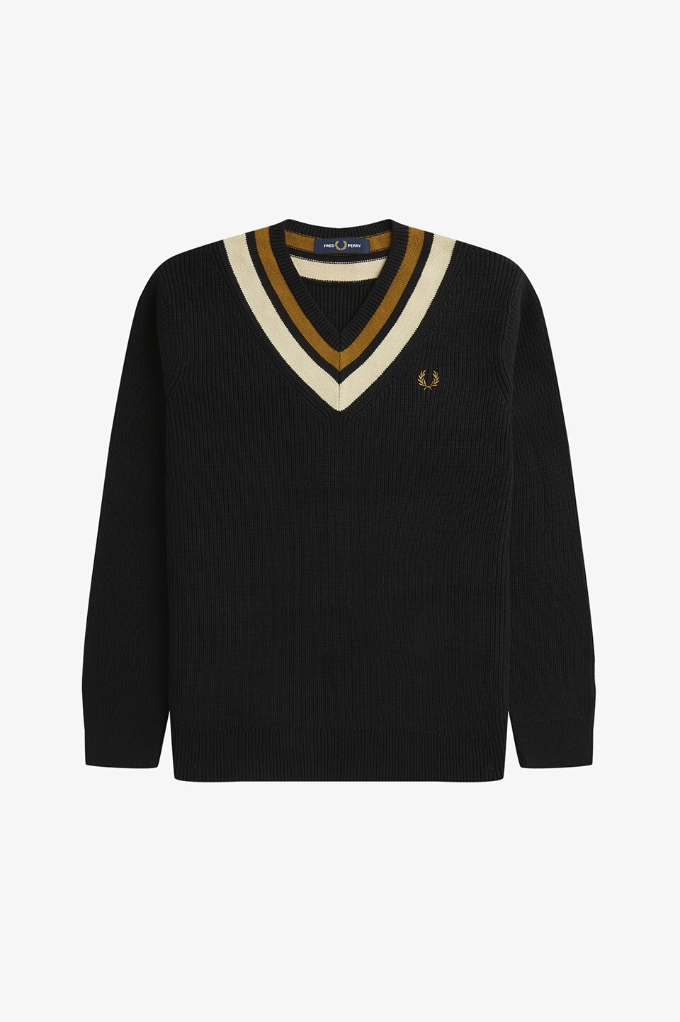 Striped Trim V-Neck Jumper|FRED PERRY(フレッドペリー)の通販