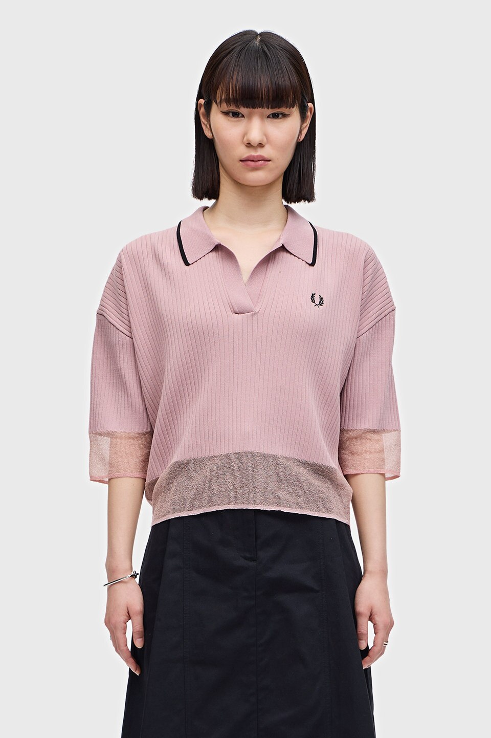 Sheer Trim Knitted Shirt|FRED PERRY(フレッドペリー)の通販｜アイルミネ
