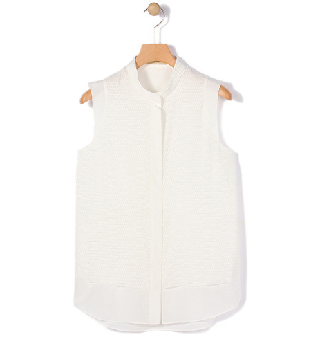 ジャカードコンビ ノースリーブシャツ