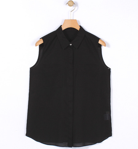 ソフトコットンオーガンジー スリーブレスシャツ