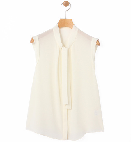 シルクデシン ボウタイブラウス