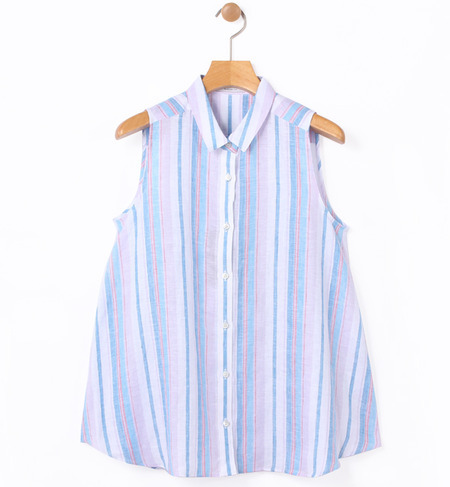 フレンチリネン ノースリーブシャツ