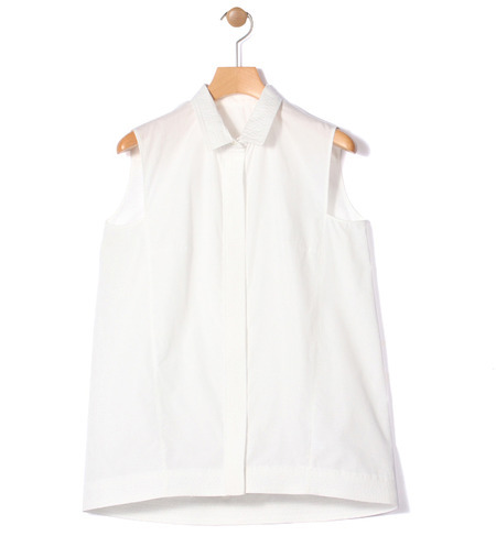コットン スリーブレスブラウス
