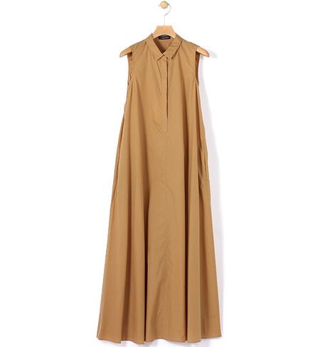 コットン ロングシャツドレス