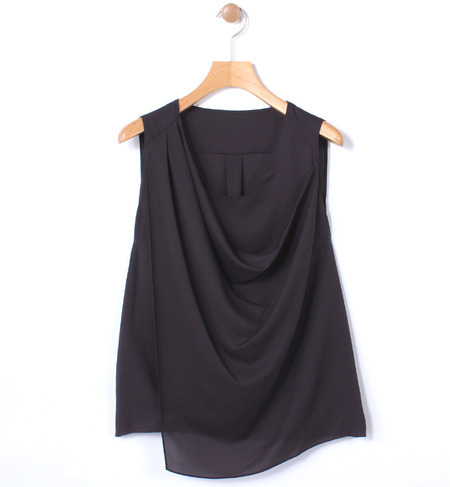 ポリエステルシフォン ノースリーブプルオーバー