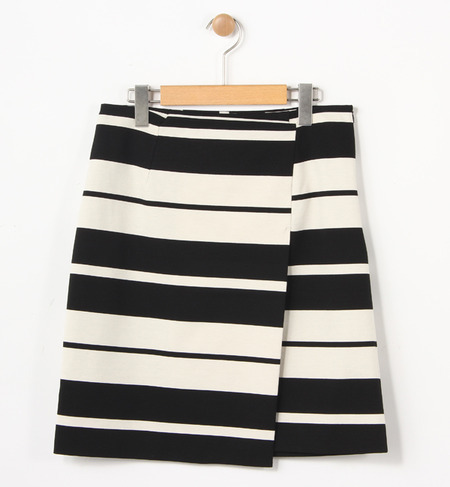 ワイドボーダー ラップスカート