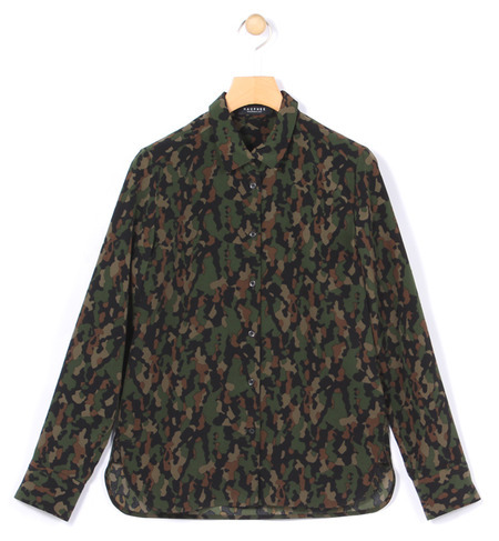 カモフラージュプリント レギュラーシャツ
