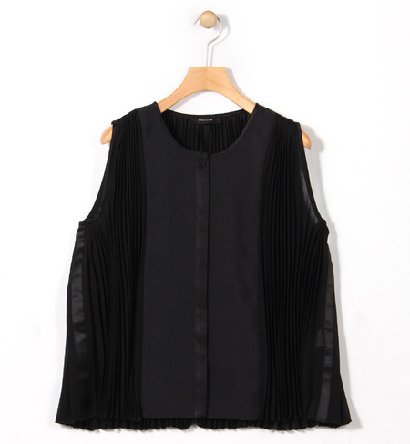 ポリエステルウール プリーツコンビプルオーバー