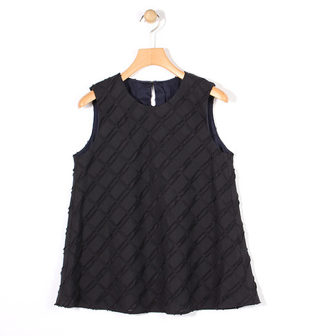 カットジャカード ノースリーブブラウス