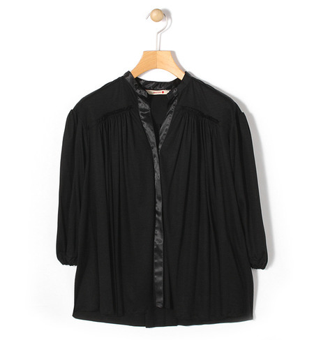 キュプラジャージーコンビ ギャザーブラウス