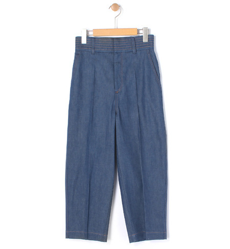 コットンデニム クロップドワイドパンツ