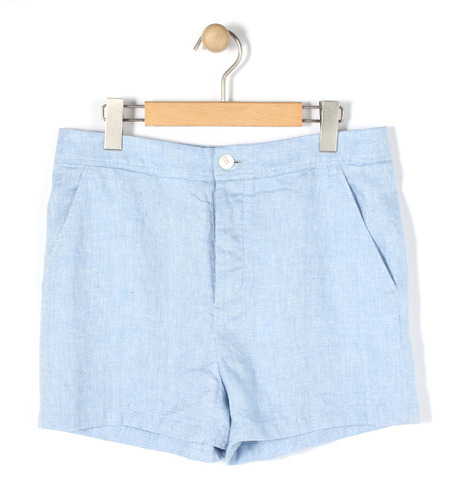 リネンヘリンボーン ショートパンツ