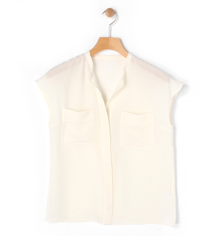 【トゥモローランド/TOMORROWLAND】 シアーツイル フレンチスリーブシャツ [送料無料]