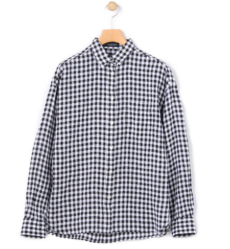 リネンギンガムチェック ビッグシャツ