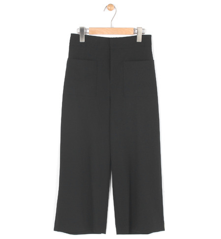 ウールストレッチ クロップドパンツ