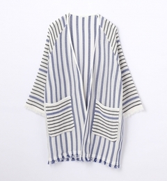 【トゥモローランド/TOMORROWLAND】 コットンストライプ ノーカラーカーディガン [送料無料]