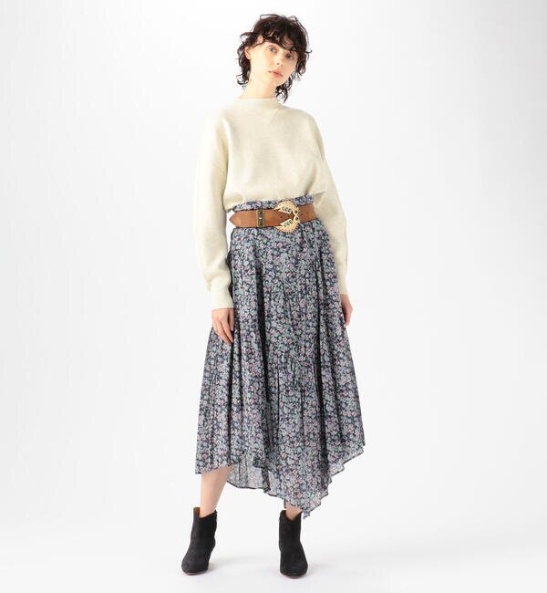 ISABEL MARANT ETOILE PABNA コットン フラワープリントアシンメ