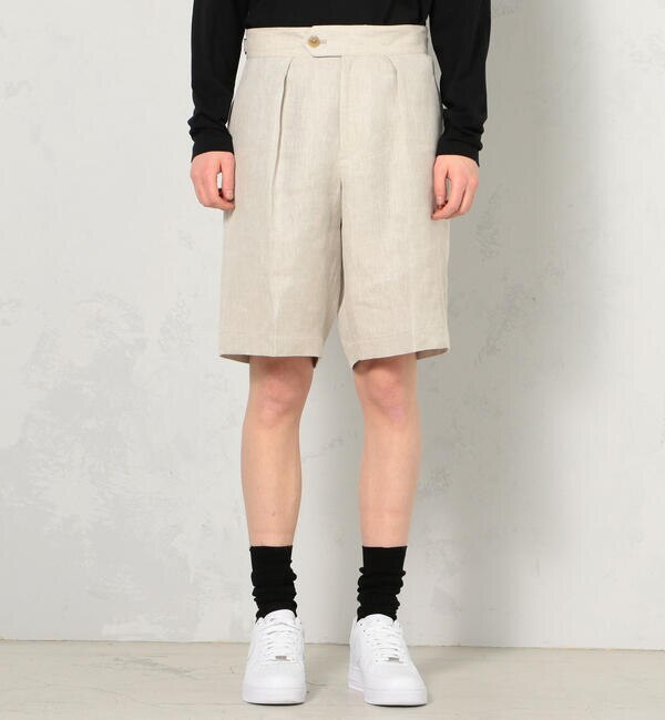 ファッションメンズお薦め|【トゥモローランド/TOMORROWLAND】 LINEN TWILL カルゼリネングルカショーツ