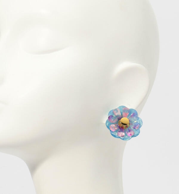 LELE SADOUGHI CRYSTAL LILY BUTTON ピアス - ピアス(両耳用)